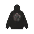 Colorful Rhinestone Hoodie - Black Gothic Street Sweatshirt 2608